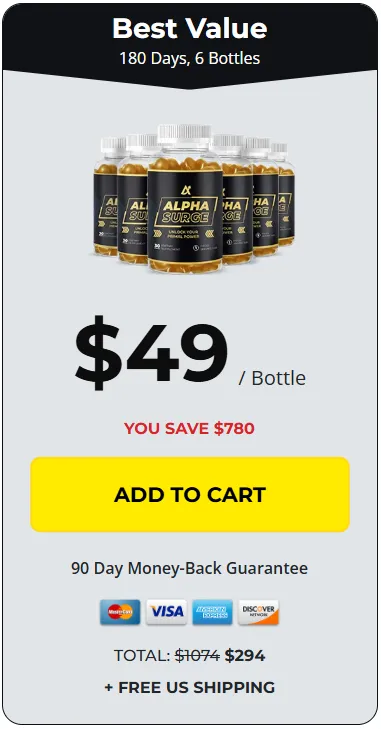 Alpha surge 6 bottles